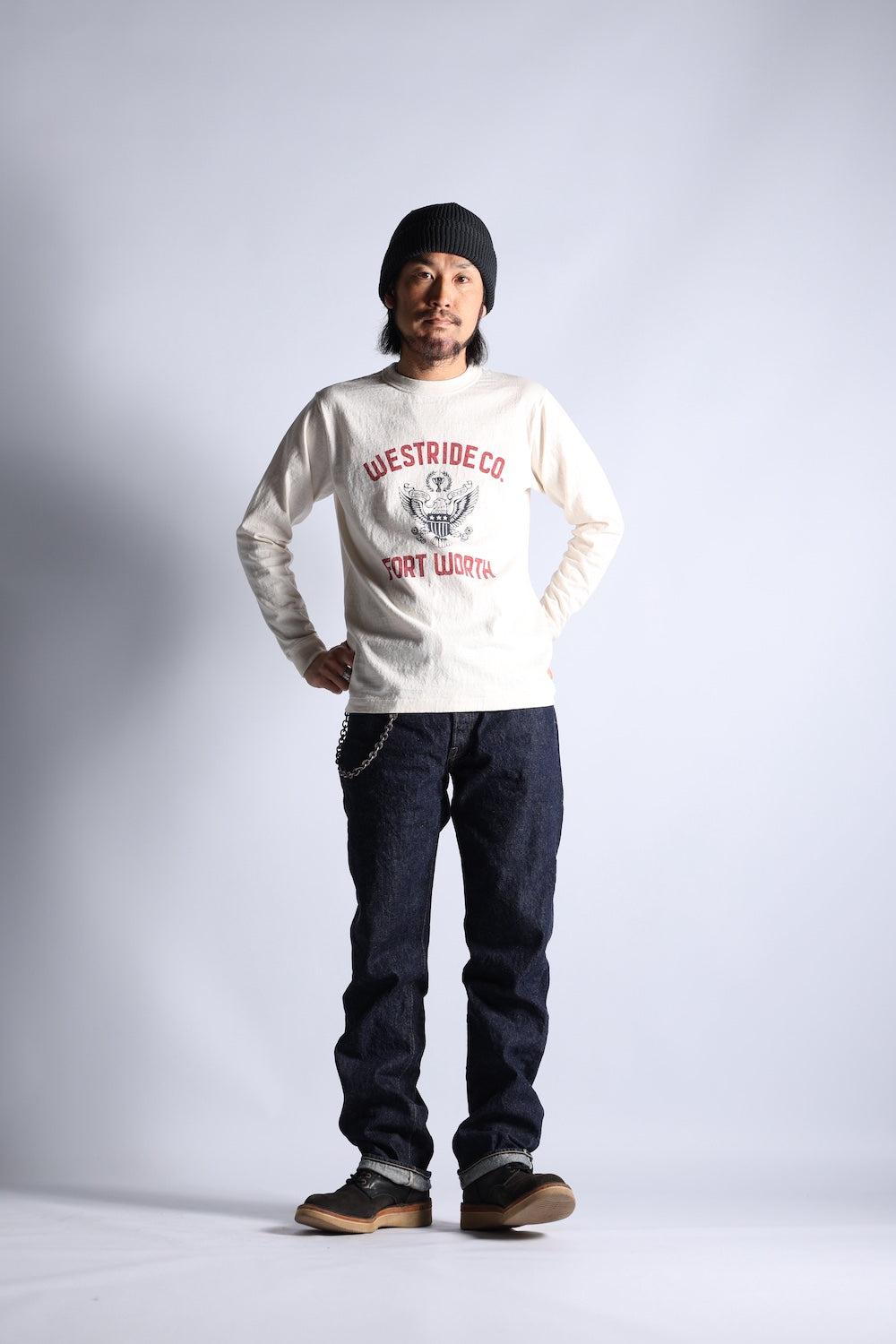 VINTAGE PRINT LONG TEE: 25-02 CRM