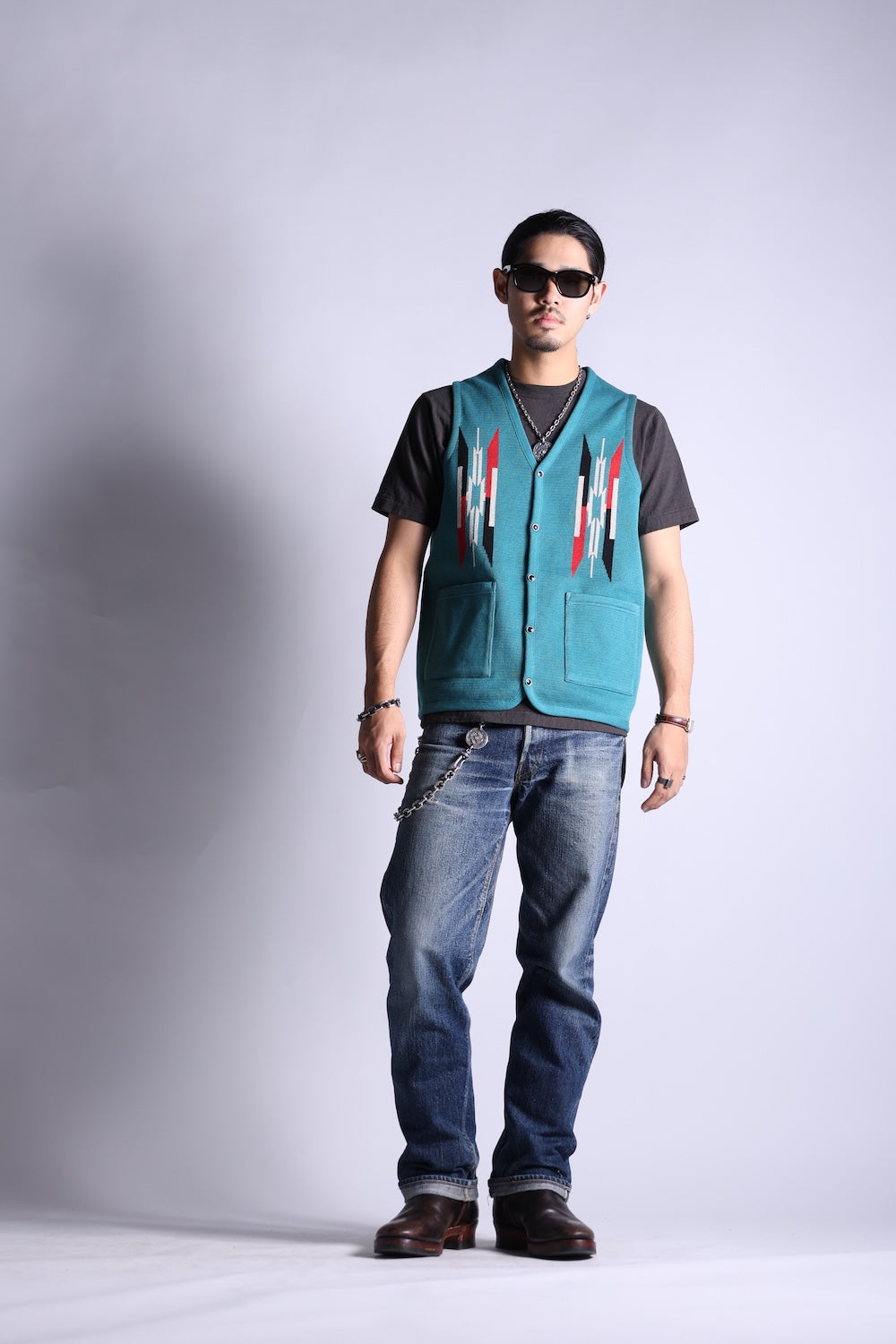 NGT NATIVE VEST TURQUOISE