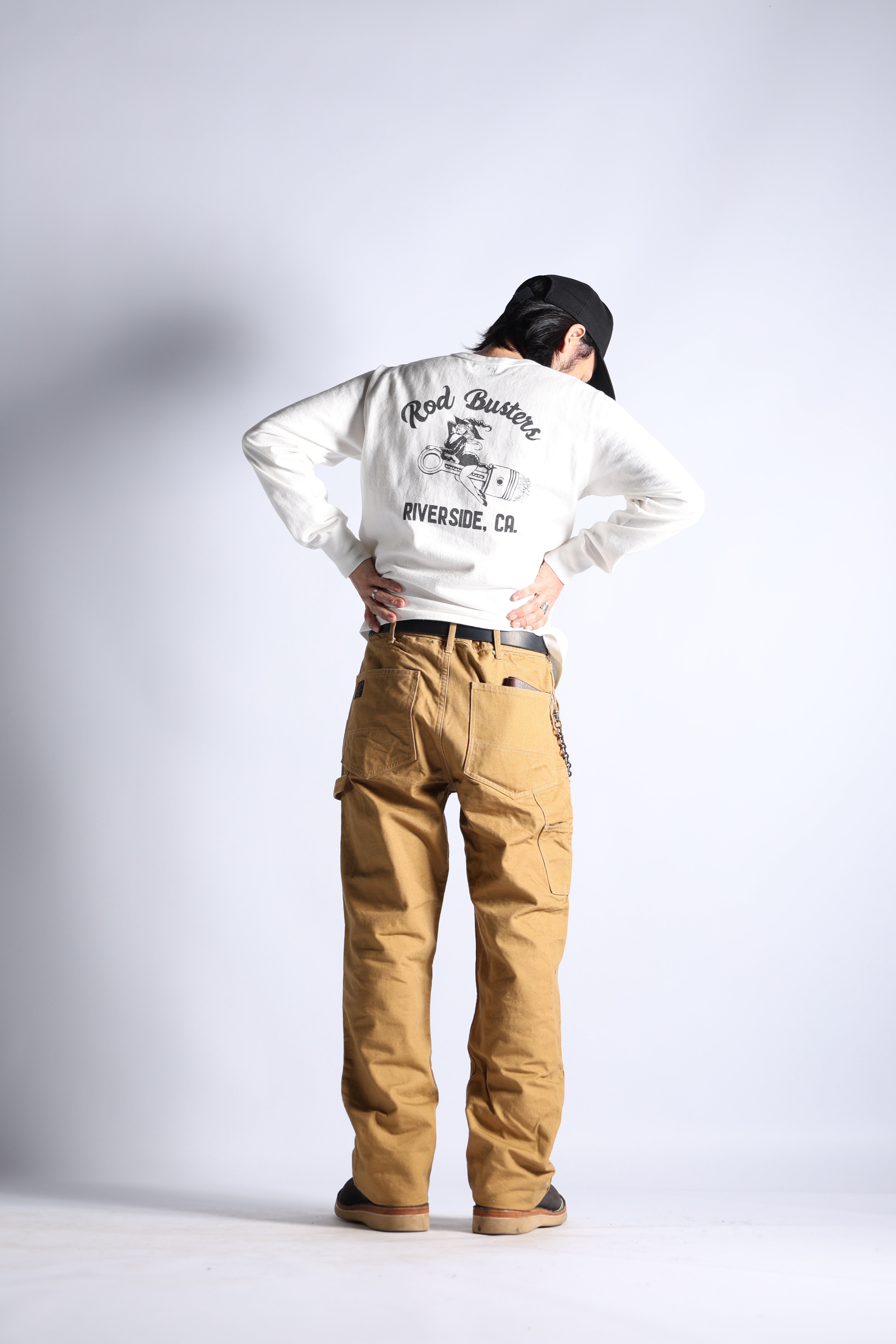 W-KNEE PAINTER PANTS BRN