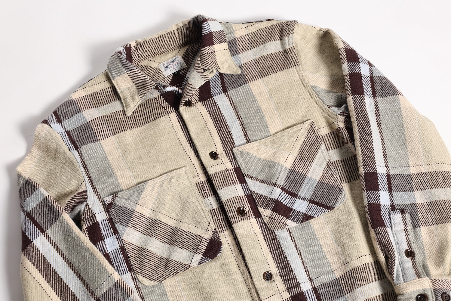 OPEN WIND SHIRTS H.BRN/CHK