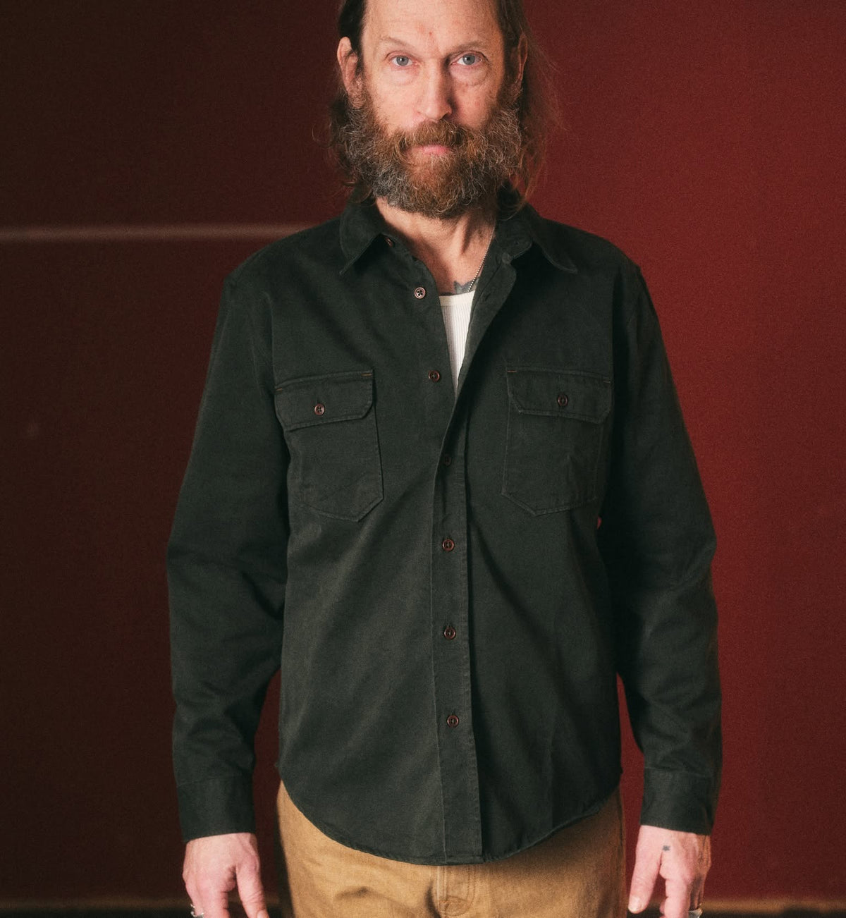 ALAMO SHIRT – Cotton Twill, Greek Pitch