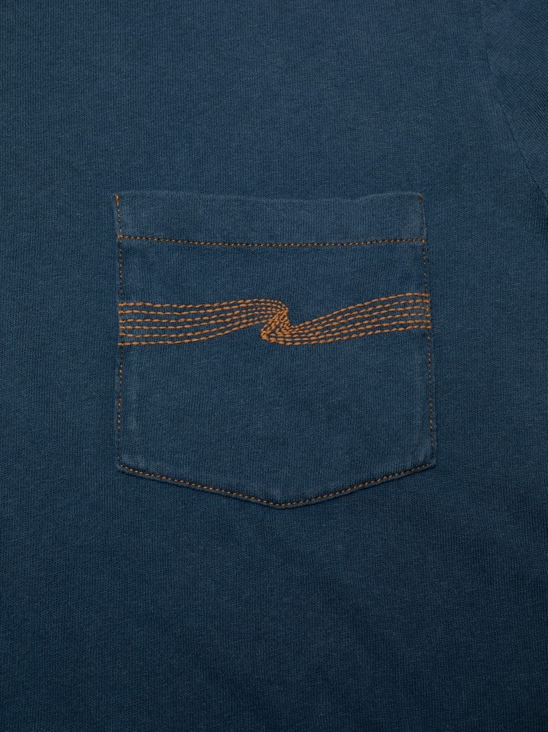 Ricky Pocket T-Shirt Washed Blue