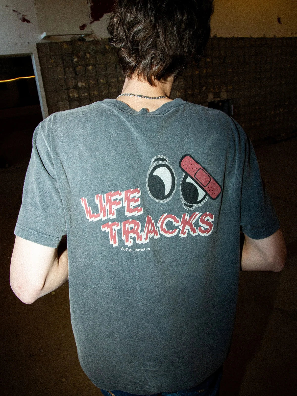 ROY T-SHIRT LIFE TRACKS ANTHRACITE