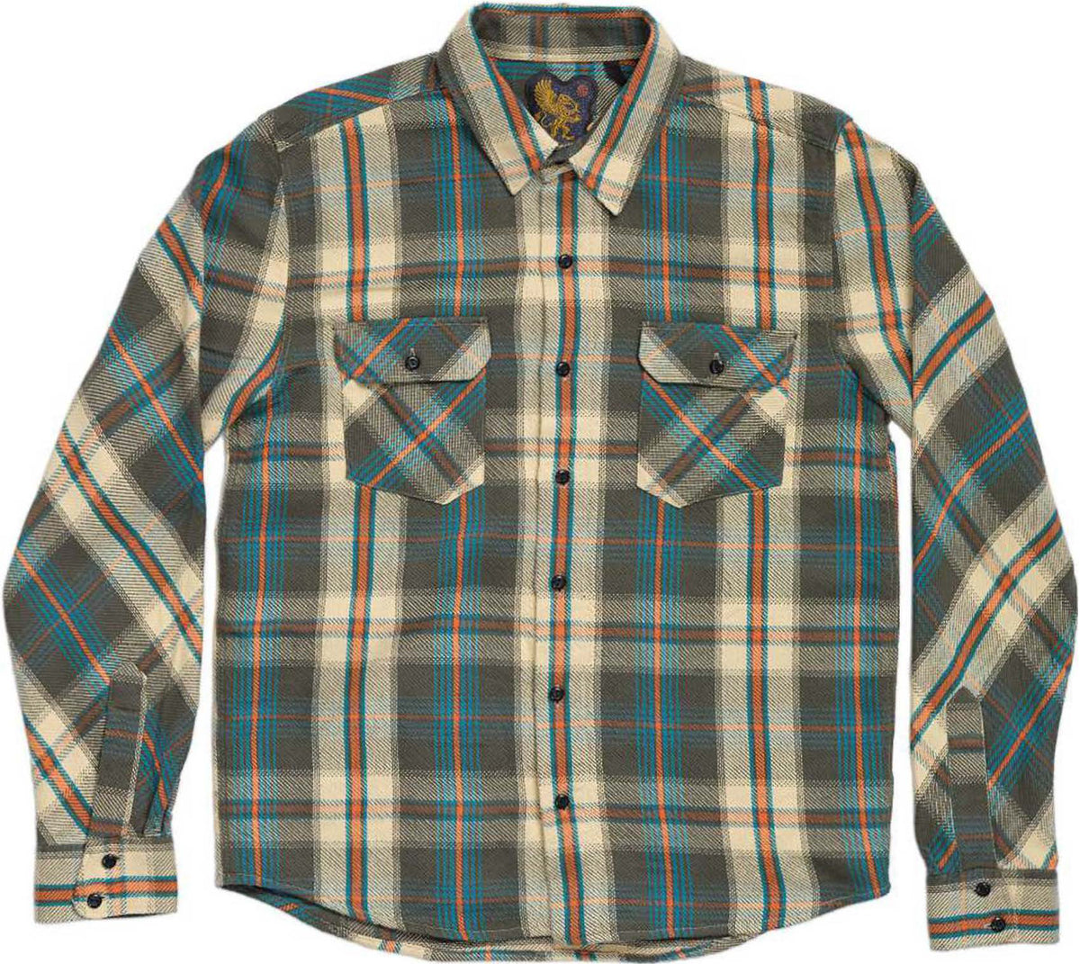 BRYSON SHIRT FLANNEL CHECK CHARCOAL / BEIGE / TURQUOISE / RUST
