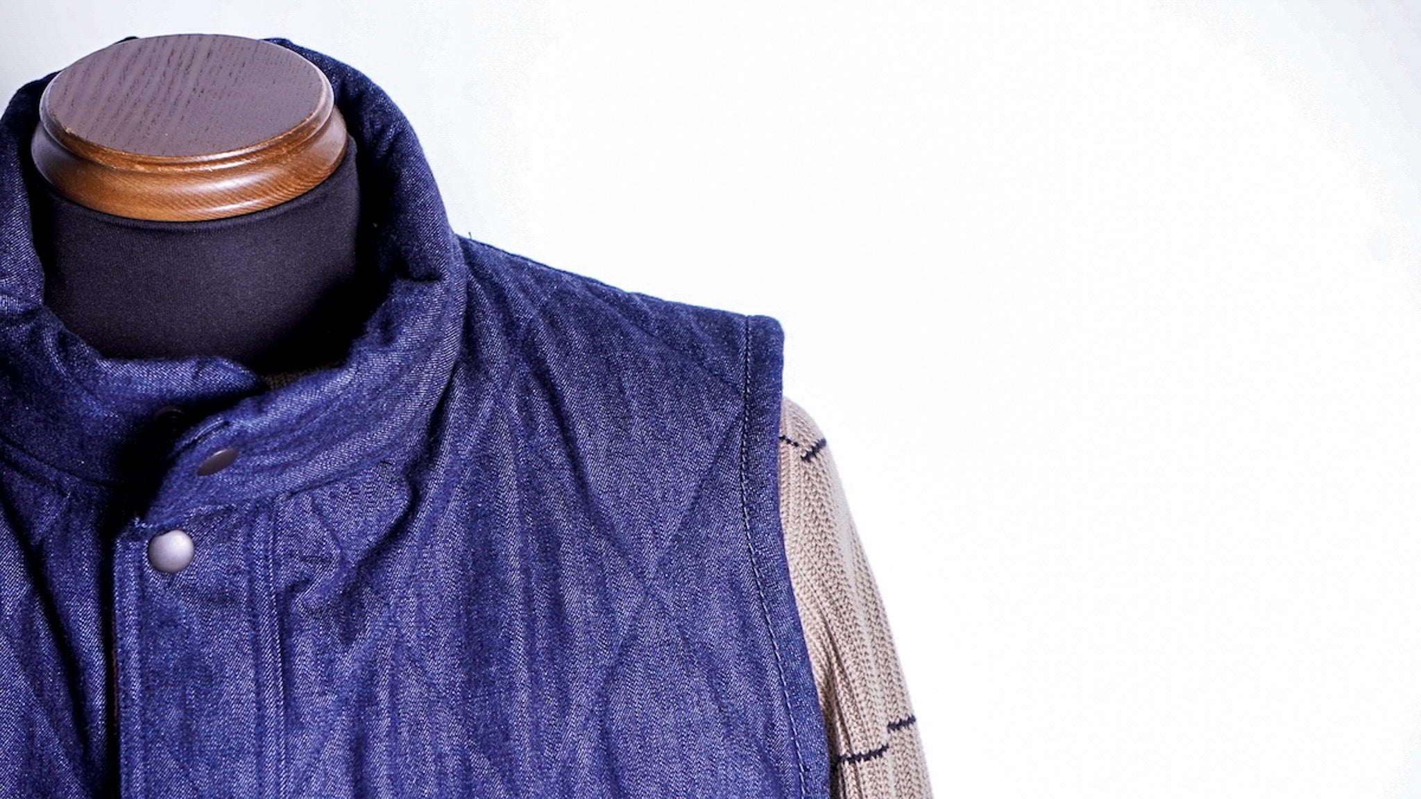 MID VENTILE VEST BLUE DENIM