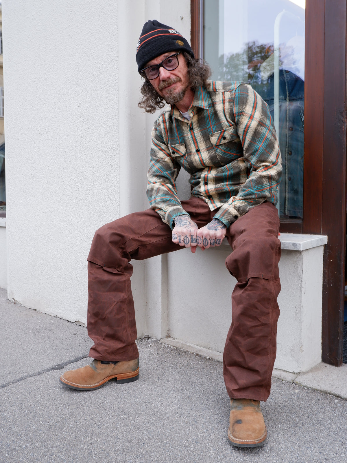 BRYSON SHIRT FLANNEL CHECK CHARCOAL / BEIGE / TURQUOISE / RUST