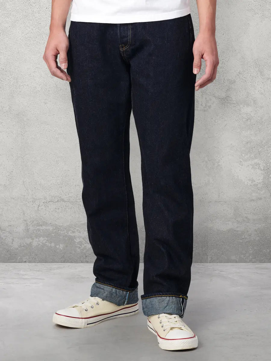 FN-3004 Wide Tapered Jeans/One Wash