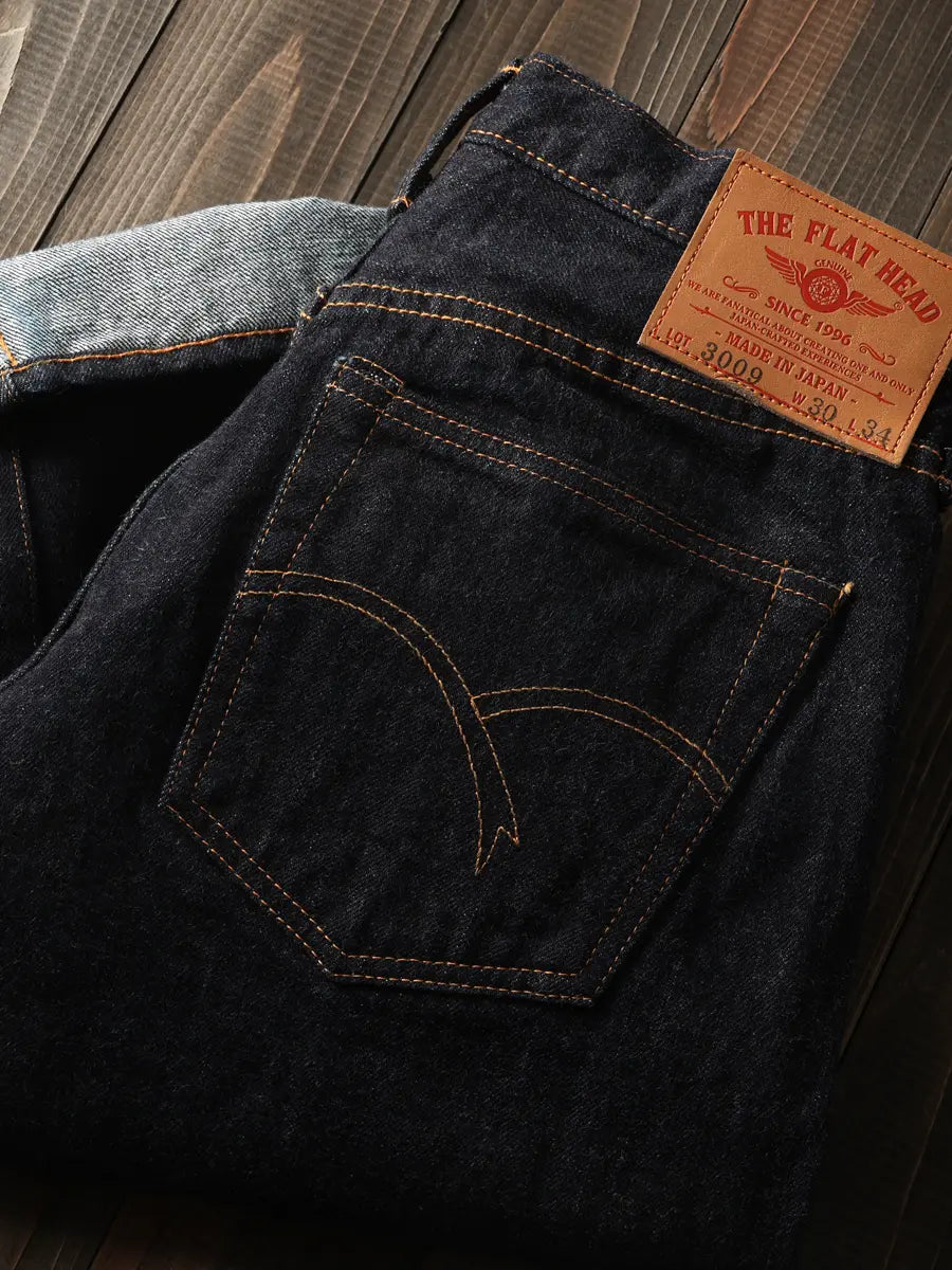 FN-3009 Straight Tapered Jeans/Shrink to Fit