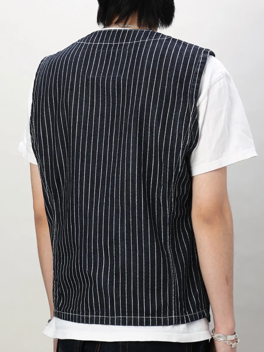 VEST - 10oz DENIM WABASH WORK #FN-MVD-702