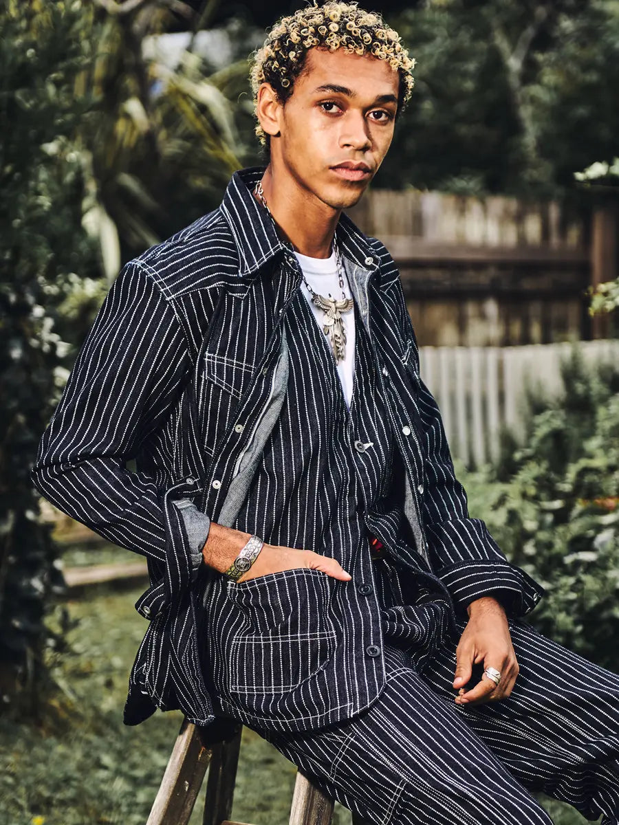 VEST - 10oz DENIM WABASH WORK #FN-MVD-702