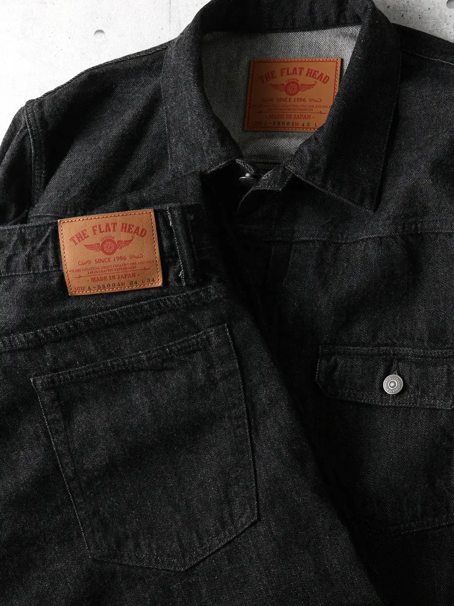 FN-OJ-DB001 12,5oz BLACK DENIM JACKET-40´s MODEL