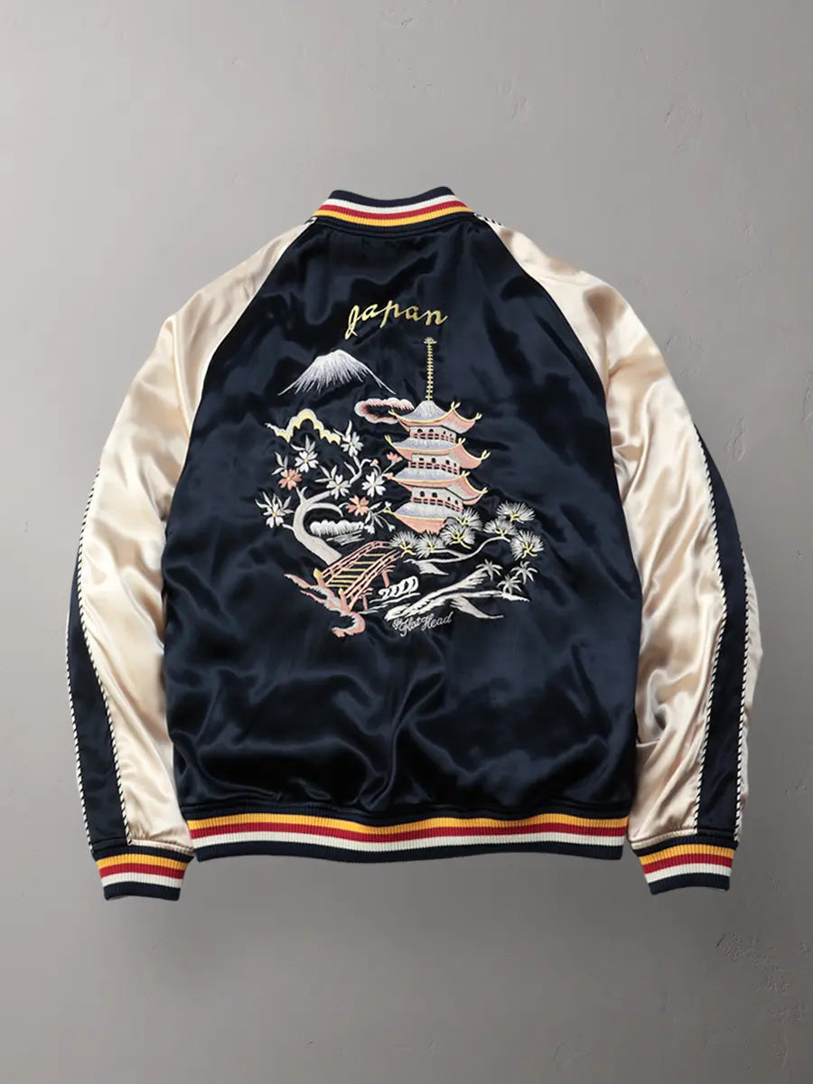 FN-OJ-SV006 Souvenir Jacket TIGER & FIVE-STORY PAGODA