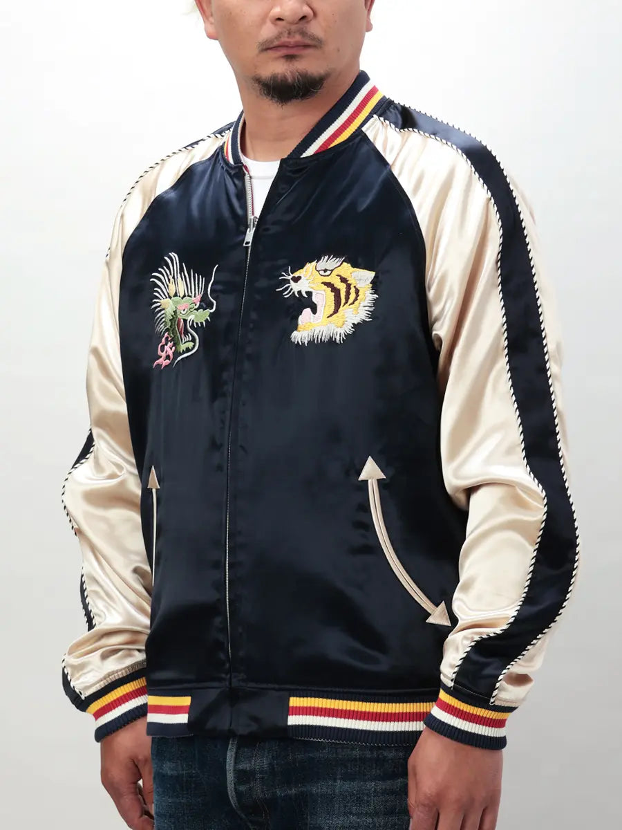 FN-OJ-SV006 Souvenir Jacket TIGER & FIVE-STORY PAGODA
