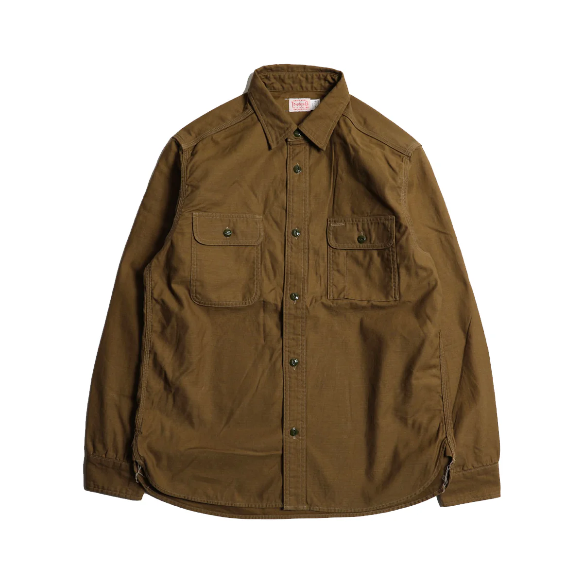 HARVEST BACK SATIN SHIRT / TR25AW-402 – Khaki
