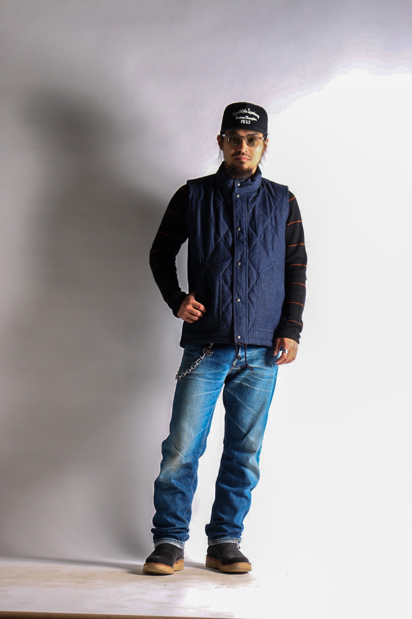 MID VENTILE VEST BLUE DENIM