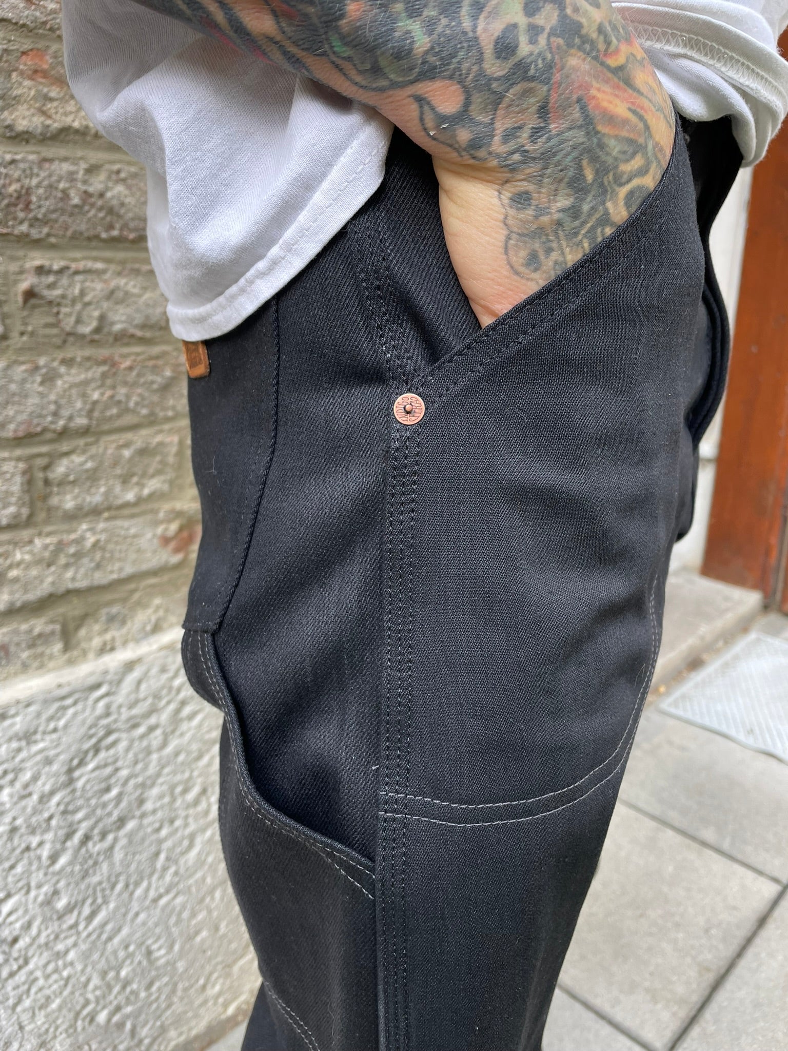 WENDELL Gunpowder / Soot Black Pants 14 oz Unwashed