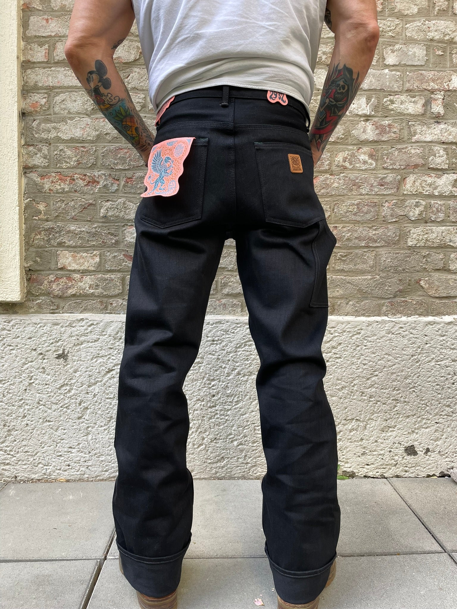 WENDELL Gunpowder / Soot Black Pants 14 oz Unwashed