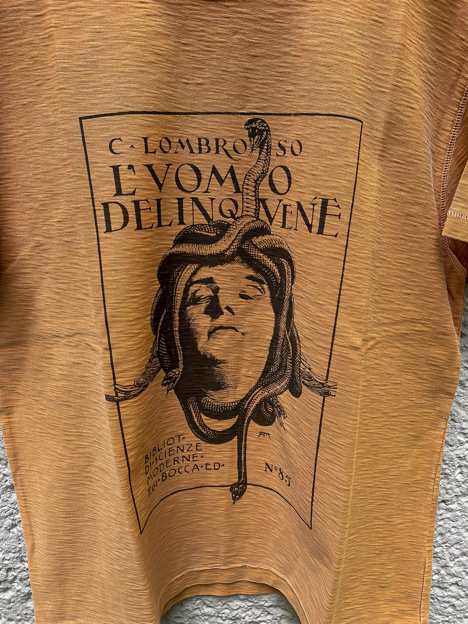 TRICOT L’UOMO DELINQUENTE “CESARE LOMBROSO” Old Yellow