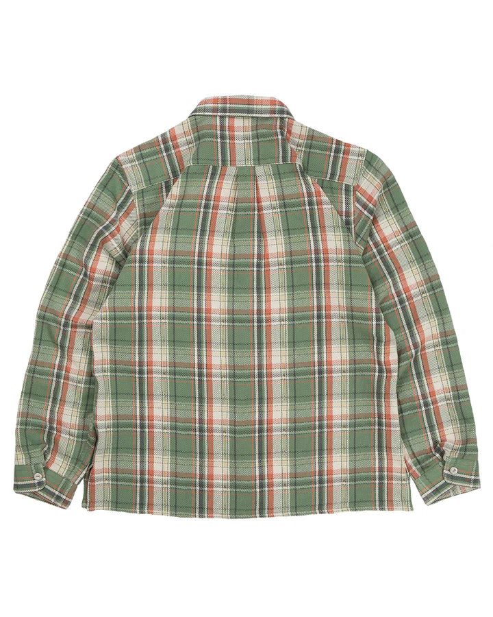 WEBSTER Shirt Jacquard Flannel – Green / Beige Check