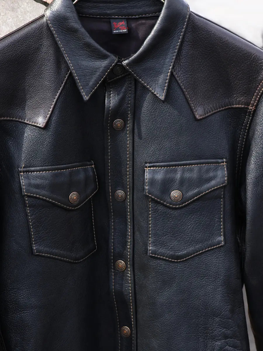 TFH-DEERSKIN WESTERN SHIRT FN‑LS‑DS004