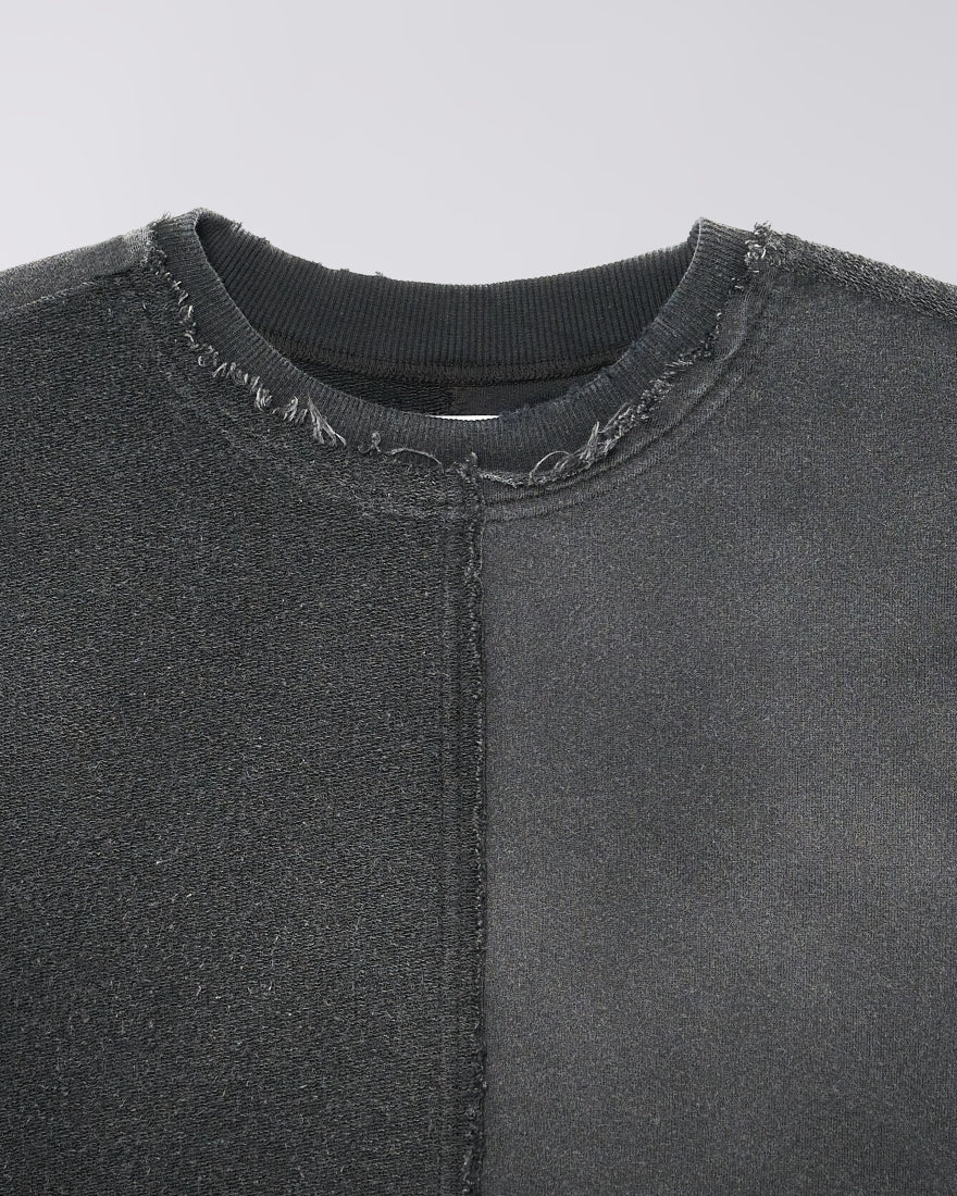 BLUFF SWEAT- BLACK DISTRESSED WASH
