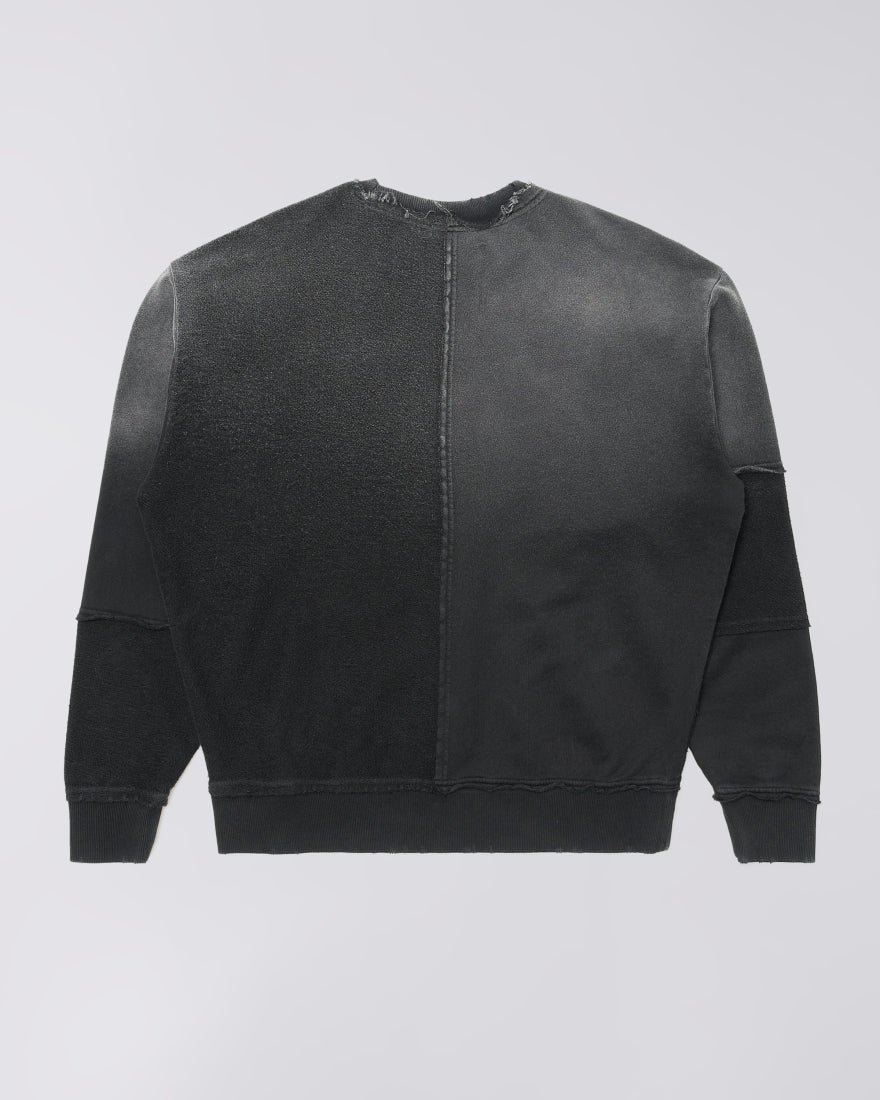 BLUFF SWEAT- BLACK DISTRESSED WASH