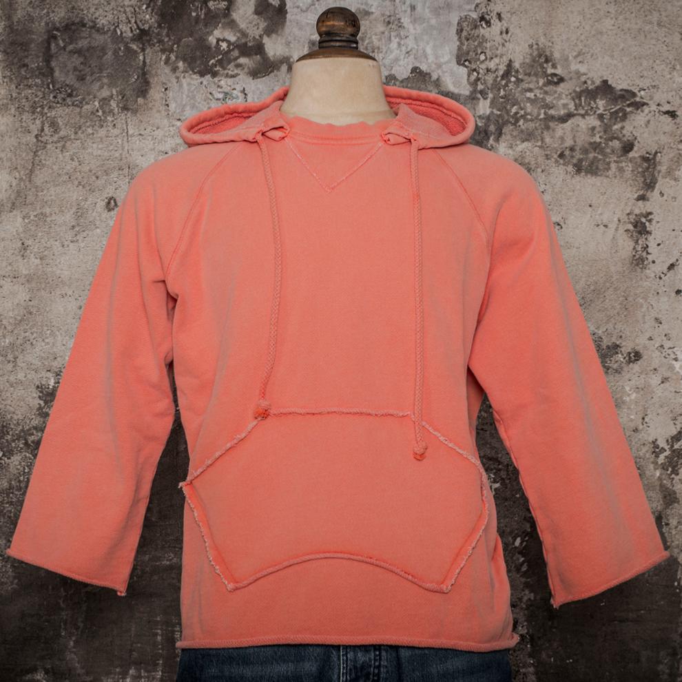 BOXING  HOODED  SWEATSHIRT 3/4 SLEEVES "BASIC VINTAGE" Orange