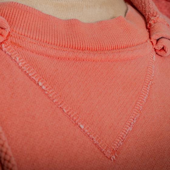 BOXING  HOODED  SWEATSHIRT 3/4 SLEEVES "BASIC VINTAGE" Orange