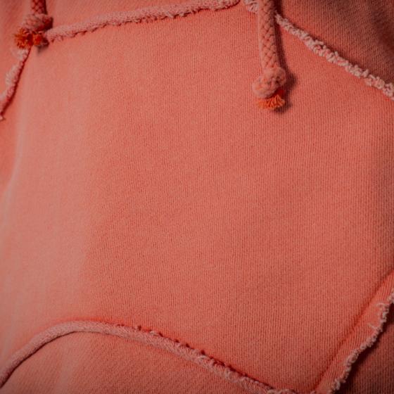 BOXING  HOODED  SWEATSHIRT 3/4 SLEEVES "BASIC VINTAGE" Orange