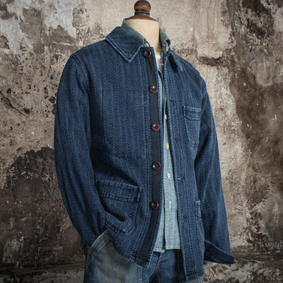 VESTE DE TRAVAIL "Le Bourgeron" – Sashiko Indigo