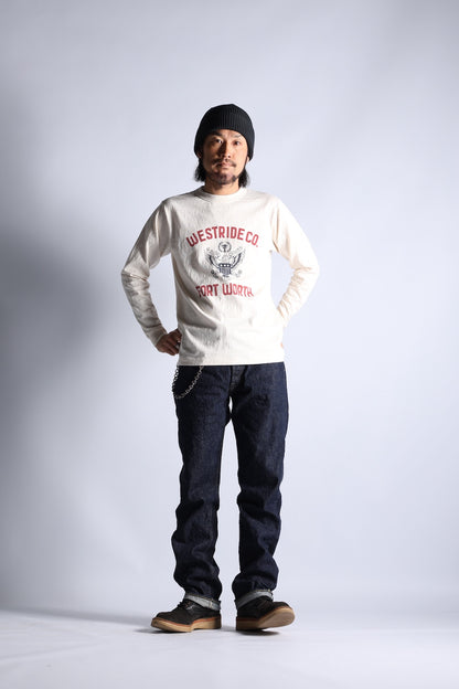 VINTAGE PRINT LONG TEE: 25-02 CRM