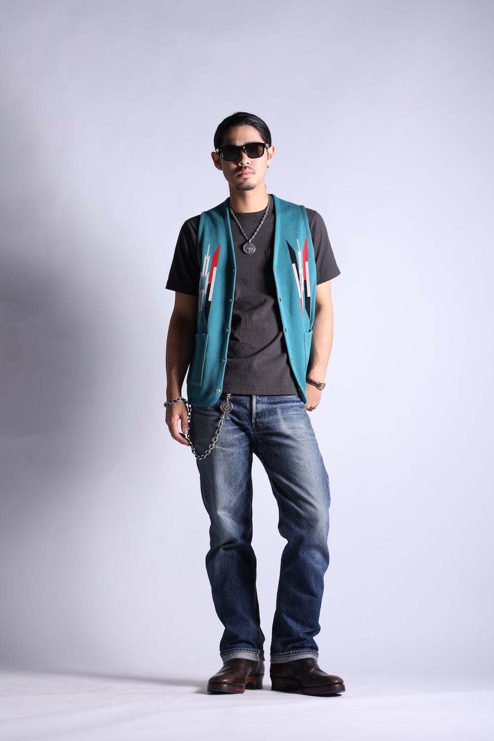 NGT NATIVE VEST TURQUOISE
