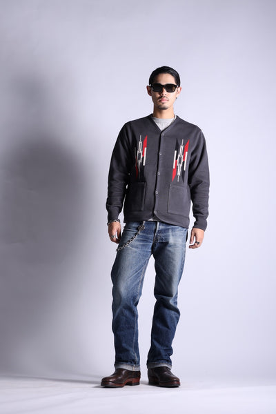 NGT NATIVE CARDIGAN CHARCOAL