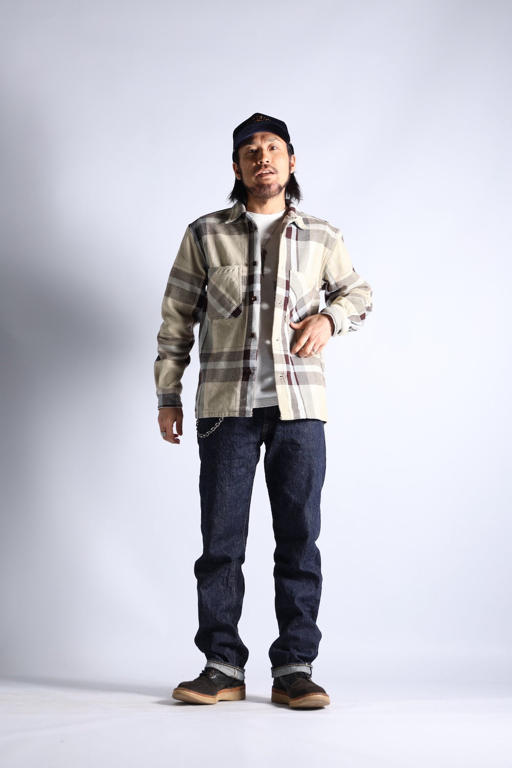 OPEN WIND SHIRTS H.BRN/CHK