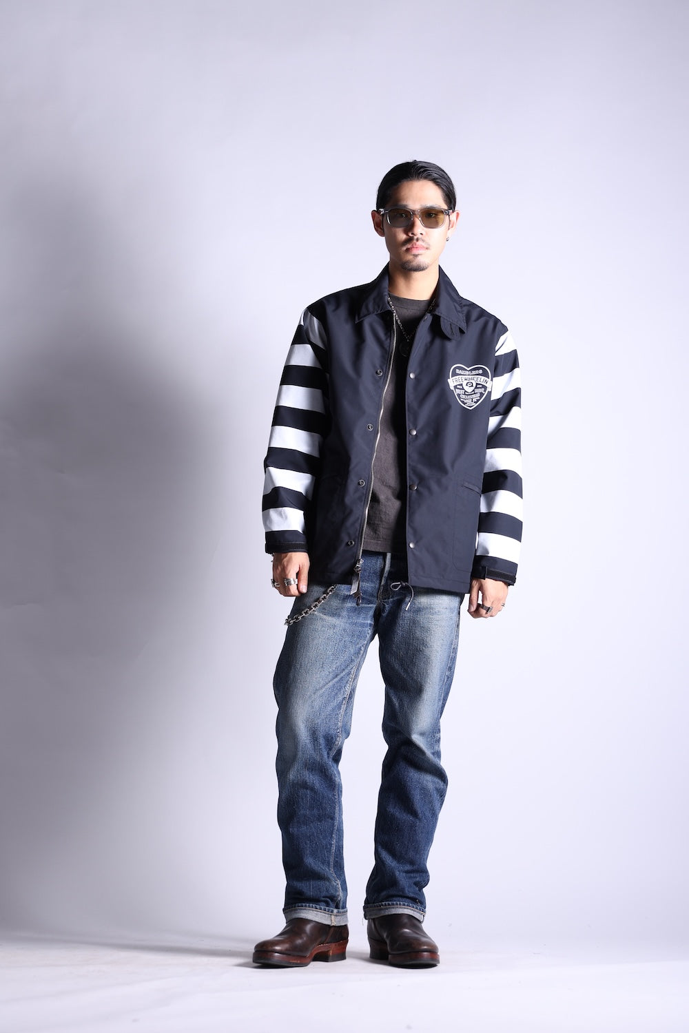 SUPPLEX CYCLE WINDBREAKER BORDER SLEEVE BLACK