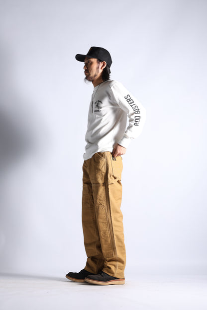 W-KNEE PAINTER PANTS BRN