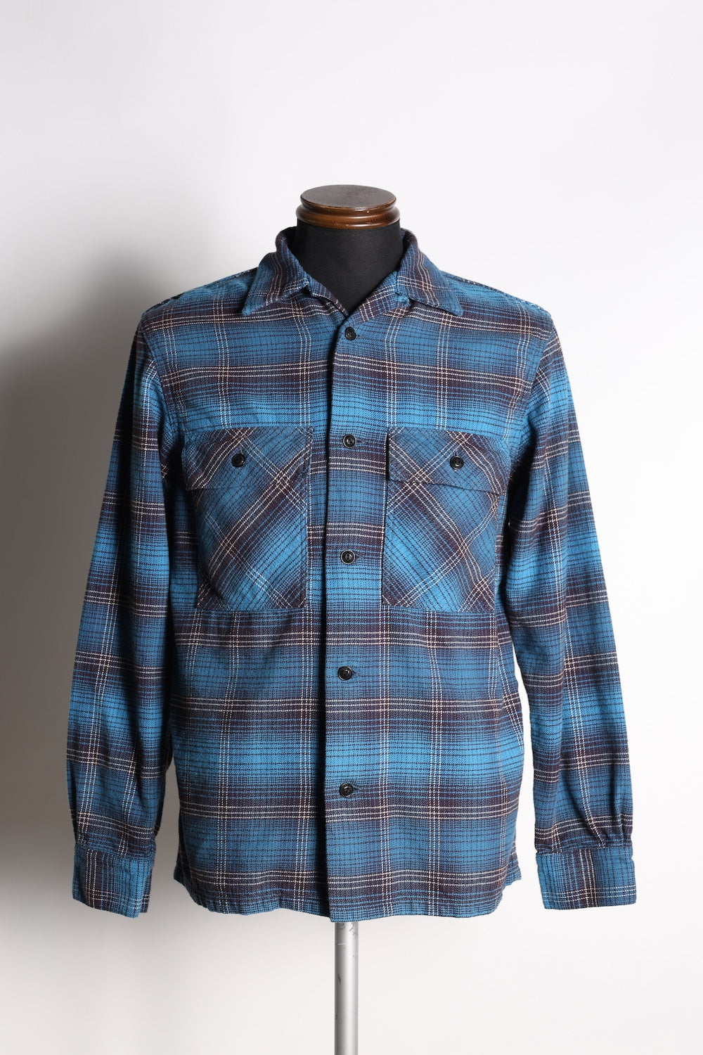 NAVY WORK SHIRTS BLUE CHK