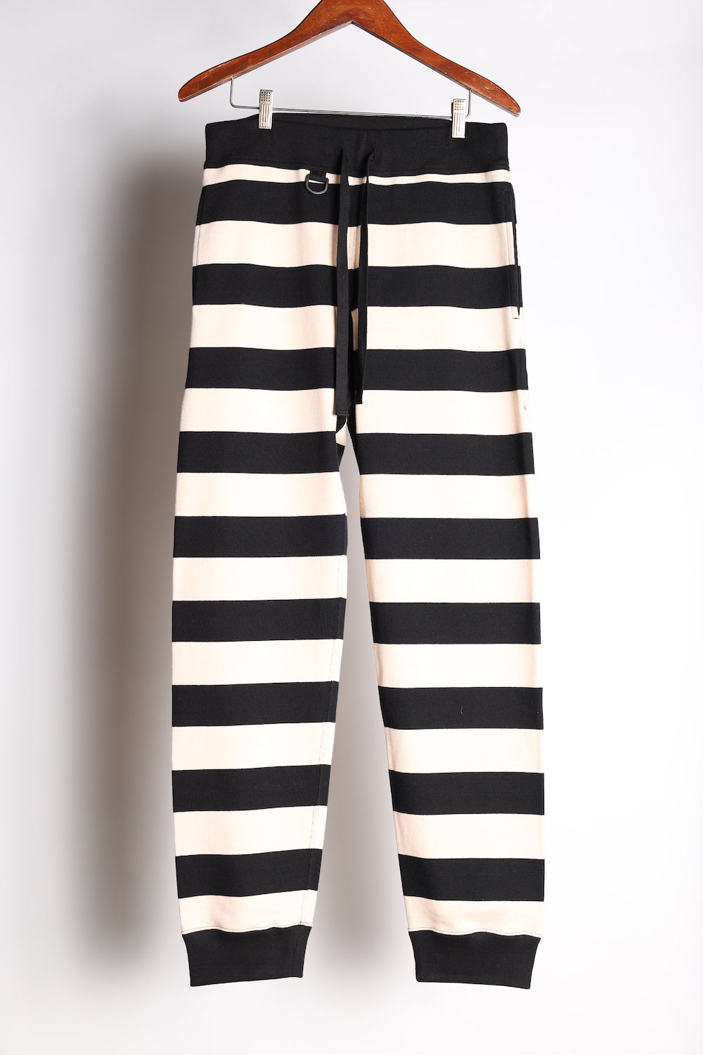 HEAVY BORDER PANTS BLK/CRM