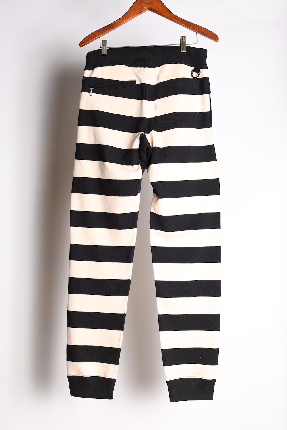 HEAVY BORDER PANTS BLK/CRM