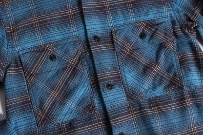 NAVY WORK SHIRTS BLUE CHK