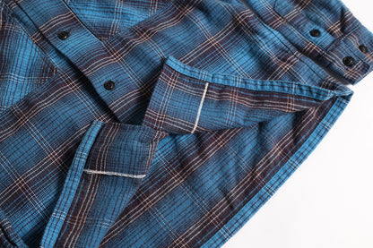 NAVY WORK SHIRTS BLUE CHK