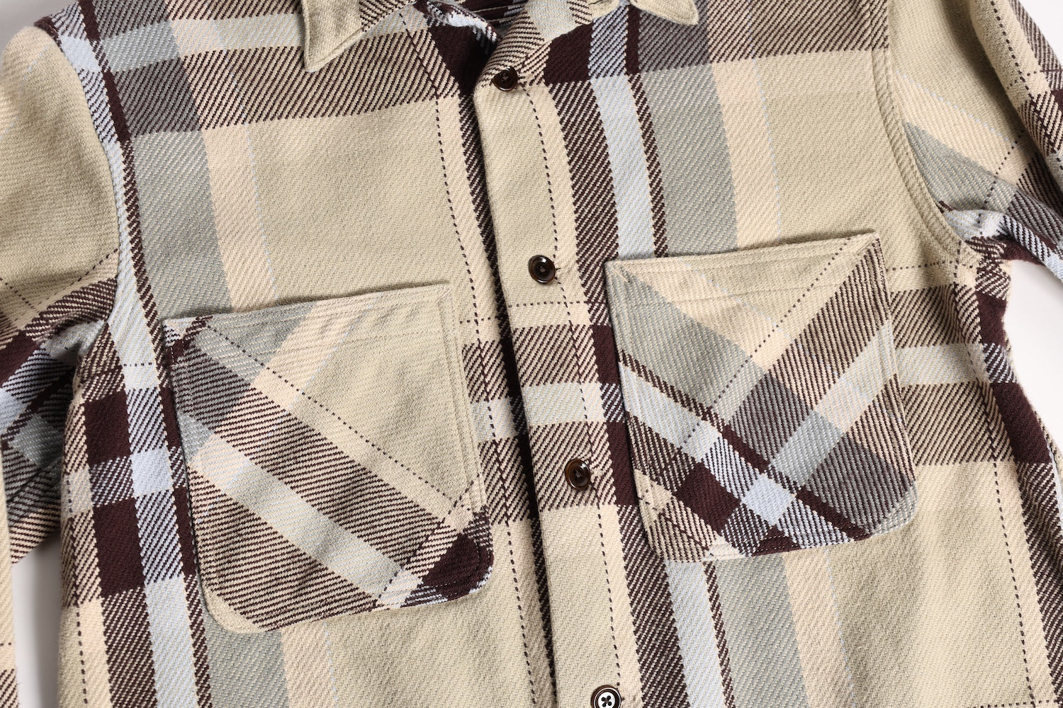 OPEN WIND SHIRTS H.BRN/CHK