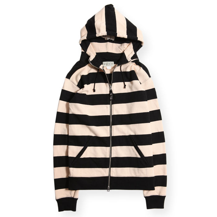 HEAVY BORDER HOODIE BLK/CRM