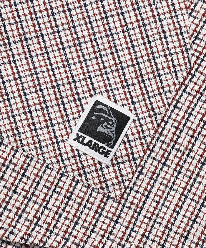 CHECK SHORT SLEEVES SHIRT Streetwear Check Shirt Beige