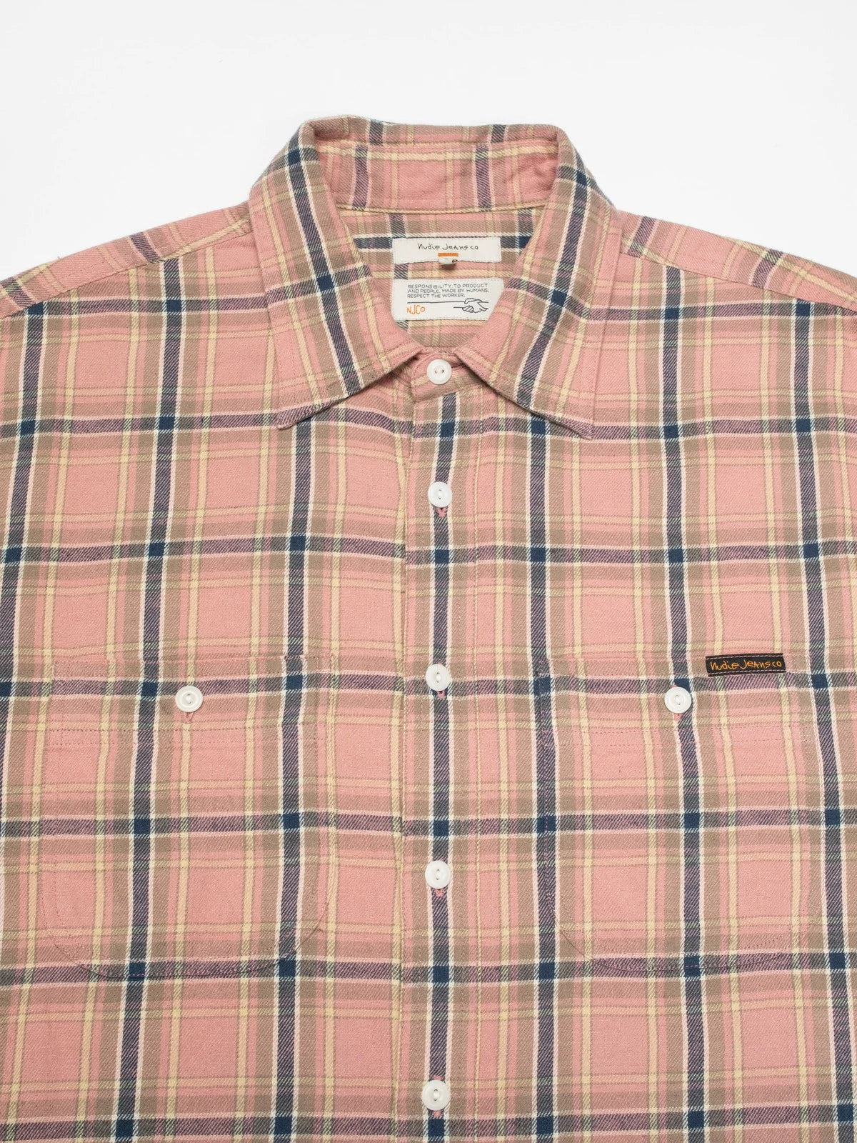 JULIAN WORKER SHIRT Checked-Dusty Pink