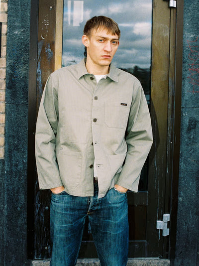 BUDDY CHORE JACKET Herringbone – Pale Green