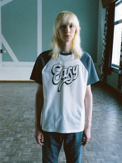 ROY RAGLAN T-SHIRT-Take It Easy – Vintage Raglan with faded look
