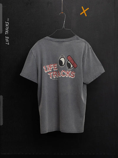 ROY T-SHIRT LIFE TRACKS ANTHRACITE