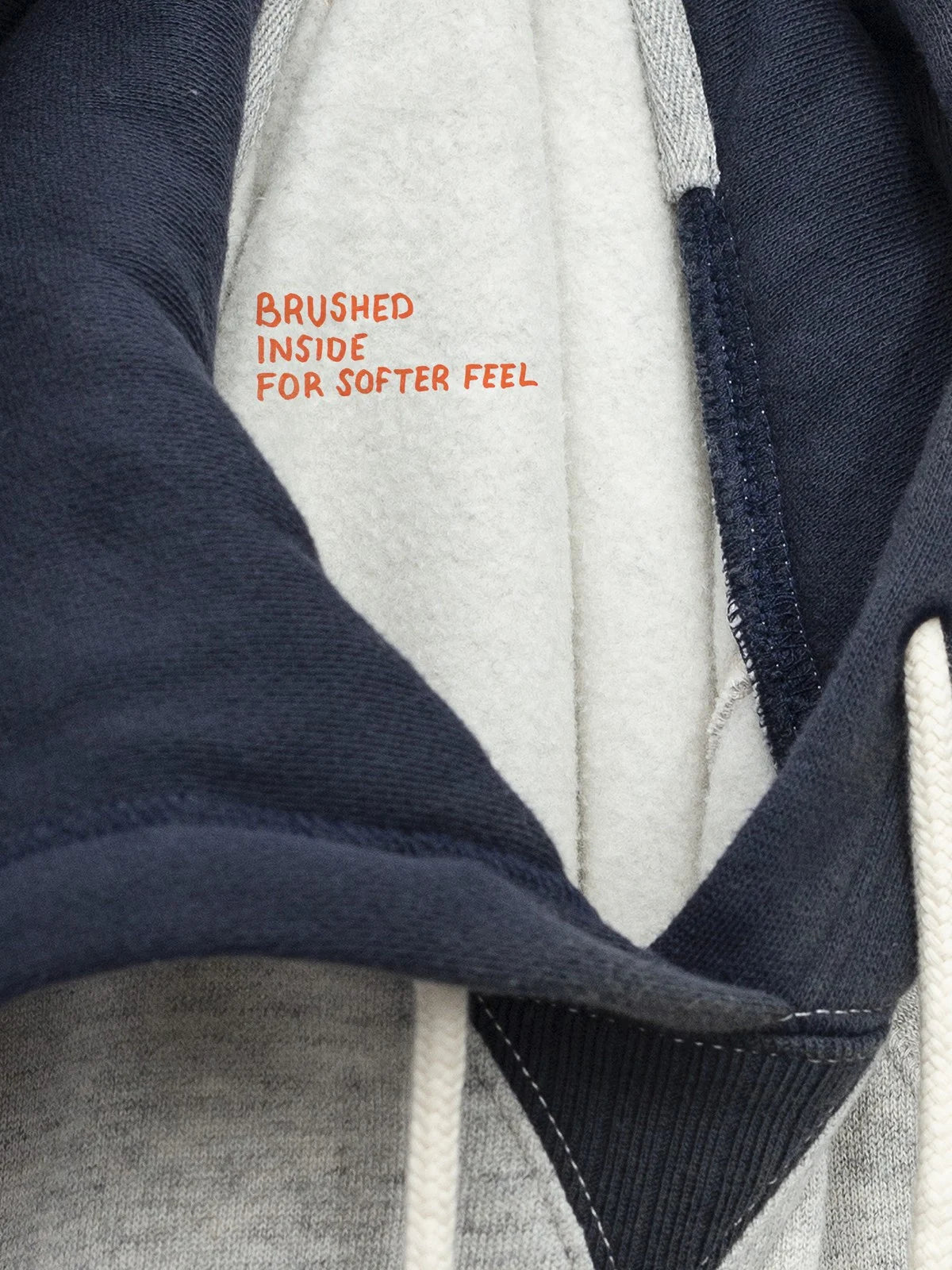 GUNDE HOODIE EMBO WAVE Greymelange