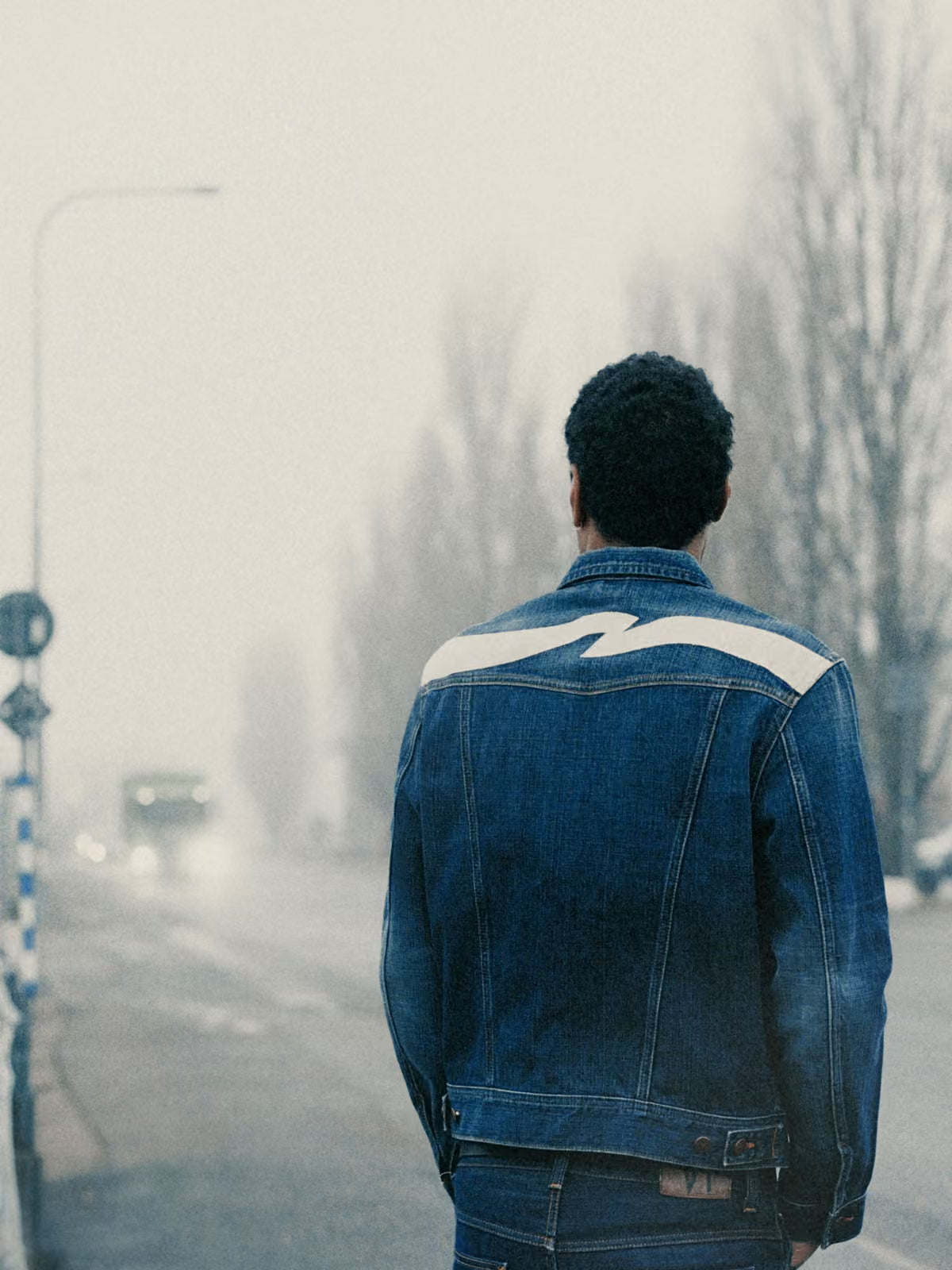 CONNY DENIM JACKET BIG WAVE BLUE